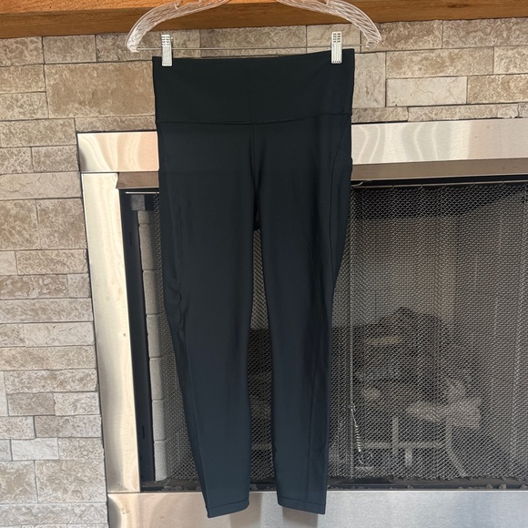 Athleta Dark Green Interval Stash High Rise 7/8 Legging, sz medium - Picture 2 of 7